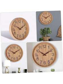 ARISE - Reloj de Pared Decorativo Silencioso para Sala, Cocina o Dormitorio – Estilo Moderno y Elegante – Varios Modelos Disponibles – Tamaños 31 cm / 36 cm – Funciona con 1 Pila AA (No Incluida) - Marrón - Ver 3
