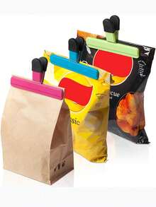 Plastic Food Sealing Clips Set, Food Bag Airtight Sealing Clips, Suitable For Hanging Clothes, Clipping Papers, Snack Bags Closure And Multiple Uses, Modern Dual-Color Multi-Purpose Food Sealing Clips