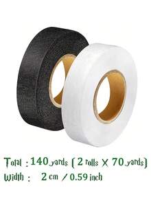 27~420 yardas Cinta adhesiva de entretela no tejida de doble cara para planchar, cinta para bajar el dobladillo, reparar pantalones, sombreros, ropa, herramienta de costura DIY (1/1.5/2/3cm) - Multicolor - Ver 28