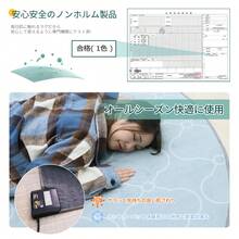 Lagua 円形洗えるカーペット 3 サイズ展開（R100/R140/R200 滑り止め加工（ドット柄） 高密度織・雑巾拭き・自宅洗濯機丸洗い 冬暖房節電（ホットカーペット併用）・夏肌触り滑らか リビング・ダイニング・子供部屋・玄関対応 - ウェーブアイスグレー(IGY) - チェックする 2