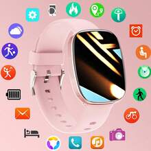 1.85 Inch Unisex Casual Sports Square Smartwatch With Calling, Message Receiving, Pedometer, Multi-Sport Modes, Music Remote Control, Customizable Watch Face - Black - View 12