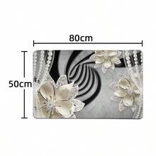 1pc Home Decor, Room Decor, Bathroom Decor, Bathroom Mat, Non-Slip Bath Mat, Kitchen Decor, Kitchen Mat, Rug, Bathroom Set, Doormat, Soft Plush Surface, Home Decoration, Anti-Fatigue Mat, Pearl, Floral And Abstract Line Pattern Mat, Bohemian Style, Soft And Comfortable Surface, Relax Feet, Relieve Fatigue - Multicolor - View 12