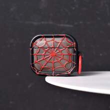 透明黑红蜘蛛网图案保护壳，兼容苹果手机，防刮防摔 - 黑色 - 查看 13