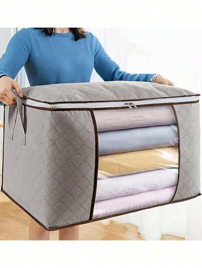 One Large Storage Bag, Non-Woven Fabric Bed Sheet Storage Bag, Bed Sheet Travel And Moving Bag, Clothes And Luggage Storage Bag, Seasonal Storage And Organization Decoration, Autumn Decoration, Festival Decoration, Interior Decoration, Home Decoration, Bedroom Storage, Christmas Gifts