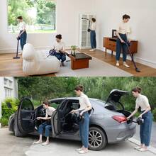 Aspiradora inalámbrica de 2600mAh, succión potente, manguera extensible, aspiradora de mano y para automóvil para limpiar pisos duros, alfombras y pelo de mascotas