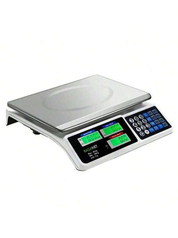 Buena Calidad Raganet, Báscula Comercial 40 Kg, Báscula Digital Recargable Pantalla Lcd Función Tara, Para Tienda o Negocio