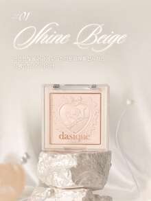 Dasique Angel 高光盘 - 粉状高光粉状闪光持久亮白不结块高光高光易于使用，适合毕业生日假期、Y2K 时尚女性品牌彩妆美容派对节日装饰礼品玫瑰女孩角色扮演最佳色彩魅力氛围返校节、女性圣诞礼物 - #01 Shine Beige - 查看 6