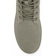 Men's Lace-Up Hiking Boots, Casual Chukka Work Boots With Low Heel And Ankle Support For Outdoor And Everyday Wear - Màu Khaki - Xem 6