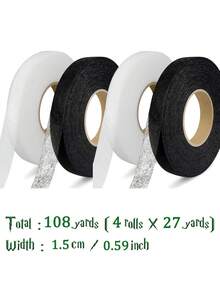 27~420 yardas Cinta adhesiva de entretela no tejida de doble cara para planchar, cinta para bajar el dobladillo, reparar pantalones, sombreros, ropa, herramienta de costura DIY (1/1.5/2/3cm) - Multicolor - Ver 32
