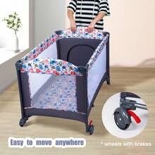 4-In-1 Baby Bassinet Bedside Sleeper With Diaper Changer,Pack And Play ,Foldable Travel Crib Storage Bag & Music Box,Portable Baby Crib Bedding Set,Baby Essentials,Travel-Friendly, Convenient Baby Bed For Newborn To Toddlers - Animal Kingdom - View 8