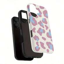 Funda para teléfono (1 unidad) con estampado único de leopardo y flores en 360°. Diseño 2 en 1 bonito y minimalista. Resistente a caídas y golpes. Cobertura total. Compatible con phone 16 Pro/16 Pro Plus/16/15/14/13/12/11. ¡Ideal para las fiestas! - Blanco 3 - Ver 4