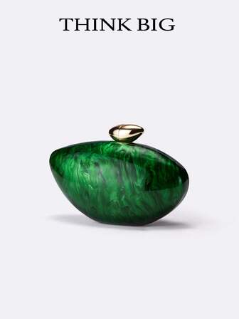 Wedding Party Clutch Bag For Women – Textured Acrylic Evening Purse With Gold Metal Button & Chain, Handheld Or Crossbody, Perfect For Bridesmaid, Banquet & Cocktail Events,Bridesmaid Bag,Wedding Clutch,Party Purse