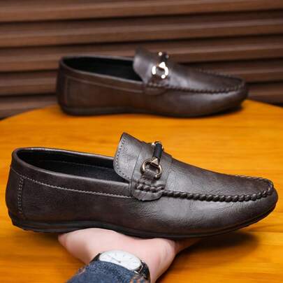 Mocassini casual da uomo, versatili nuovi mocassini slip-on da barca, scarpe sciatte, scarpe da barca in pelle, scarpe casual piatte, scarpe formali d