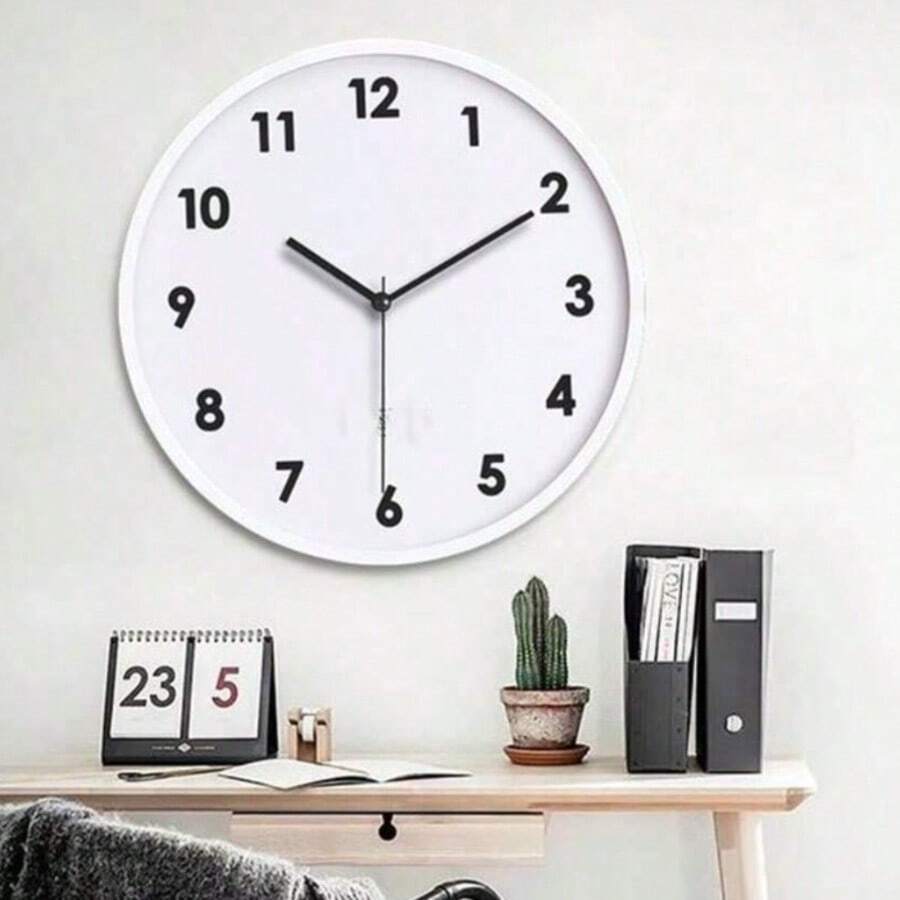 ARISE - Orologio da Parete Decorativo Silenzioso per Soggiorno, Cucina o Camera da Letto - Stile Moderno ed Elegante - Vari Modelli Disponibili - Misure 31 cm / 36 cm - Alimentato da 1 Batteria AA (Non Inclusa) - Bianco - Visualizzare 1