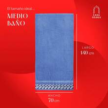 Toalla de Medio Baño 140 cm x 70 cm | Suave y Absorbente, 400 g | Con Diseños Bordados en Múltiples Colores | Ideal para Toda la Familia - Rosa - Ver 3