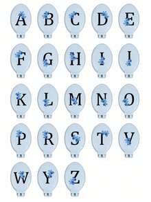 Printed With Daisy Initial Letter A-Z Pink Portable Hollow Comb Makeup Mirror Integrated Portable Folding Mirror Comb & Makeup Mirror