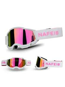 1 件摩托车护目镜骑行眼镜户外越野防风眼镜滑雪男女通用运动、个性化、前卫、防风、炫彩防护眼镜、耐用情侣款 - 彩色 - 查看 14