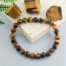 A Perfect Bracelet And Tiger Eye Stone - Lucky Bracelet - Attracting Wealth, Harvest, And Prosperity - Suitable For Casual Wear And Special Occasions, The Perfect Gift For Halloween - Multicolor - View 4