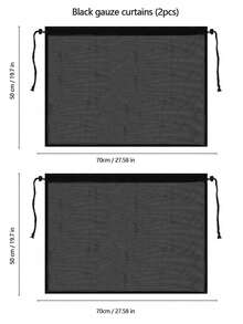 1pc/2pcs Car Window Curtain, Mesh Sunshade, Suction Cup Side Window Sunshade, Universal Summer Sunshade - one-size - View 15