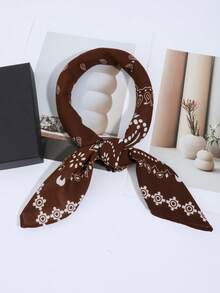 1 Stück Herren Mode Cashew Blumen Muster Westernstil Bandana, geeignet für Reisen und täglichen Gebrauch