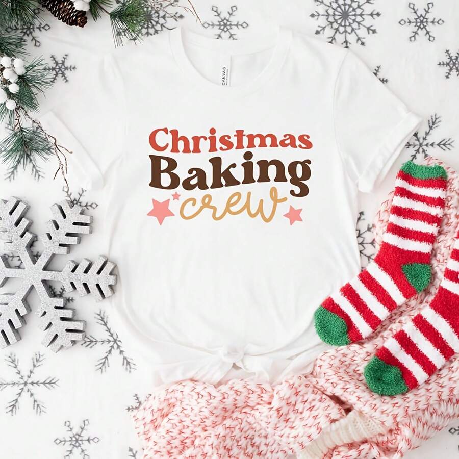 Custom Baking Crew, Matching Family Shirts, Day Baking Shirt, Cistmas Shirts, Matching Cistmas Shirts, Family Matching Crew Shirts - White 08 - View 1