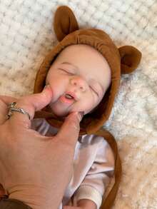 1 PC 13 Inch Pascale Baby Girl With Two Sets Of Outfits Full Solid Silicone Reborn Baby Doll Real Soft Touch, Opening Mouth, 3D Painted Skin, Veins Visible, Can Be Bathed In Water, Gifts For Birthday, Celebration And Collectible Gifts, Anatomically Accurate