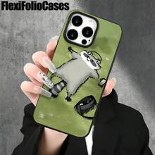Funda para phone con diseño de mapache tumbado en la hierba verde, con orificios grandes, compatible con phone 16 Pro Max, 16, 15 Pro, 14, 14 Plus/14 Pro Max, 13, 13 Pro, 12 Pro, 11/11 Pro. Ideal para regalar en cumpleaños y fiestas. - Blanco - Ver 3