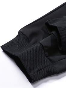 2 件套新款秋冬季男士长袖连帽运动衫，带有彩色丝带字母印花和松紧腰抽绳裤，适合休闲、运动、旅行、度假、健身、跑步和情侣装。 - 彩色 - 查看 11