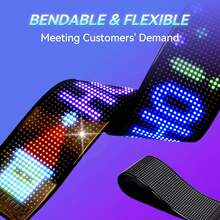 Flexible Wireless LED Matrix Panel Logo With USB Power, Application Control, And Remote Control - Suitable For Multi-Color Programmable Lighting In Homes, Shops, Hotels, And Holiday Decorations - Easy To Install And Durable Design - LED Screen - View 6