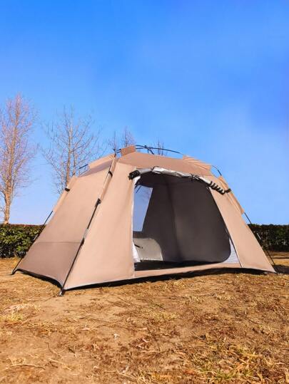 1 件可折叠便携式露营帐篷，易于安装和拆卸，防紫外线，防水，防蚊，紧凑的存储尺寸，方便携带，可容纳 2-4 人，大尺寸，多色，厚面料，适合过夜、户外野餐、遮阳、徒步旅行