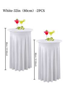4pcs/2pcs/1pc Sunflower Cocktail Round Tablecloth, 32/24 Inch, Wrinkle-Resistant Stretch Tablecloth, Ruffled Tablecloth, Suitable For Party, Bar, Wedding Events
