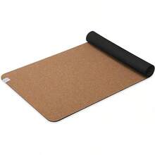 - Esterilla de yoga de corcho |   corcho resistente a gérmenes y olores |   Base de goma TPE noóxica |   para yoga caliente, pilates (68 pulgadas x 24 pulgadas x 5 mm de grosor) - Negro/Marrón - Ver 13