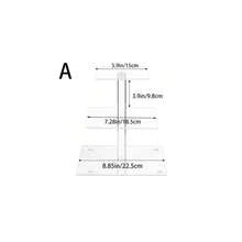 1pc Square Acrylic Cake Stand, Wedding Birthday Party Dessert Cupcake Display Rack - Transparent - View 8