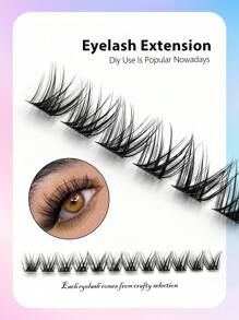 Asiteo Asiteo 120 Stück D-Curl natürliche Wimpernbüschel, Wischige Wimpernbüschel Wimpernverlängerungen Cat Eye Flauschige Kunstmink Wimpern Einzelwimpern Verlängerungen, Wimpernbüschel, Einzelwimpern, Wimpern, Falsche Wimpern