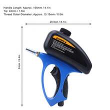 Pistola de chorro de arena neumática con boquilla pequeña para vidrio y antióxido herramienta profesional sandblaster para limpieza y decapado de metal removedor de óxido preparación de superficies uso en taller industrial compatible con compresor de aire boquillas intercambiables alta precisión duradera ergonómica con control de flujo y accesorios incluidos - Azul - Ver 2