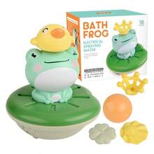 4 Modes Baby Bath Toy | No-Mildew Sprinkler Toy For 18M+ Toddlers | Fun Pool & Beach Water Play Set | Shower Bathtub Gift For Boys Girls - Green - View 2