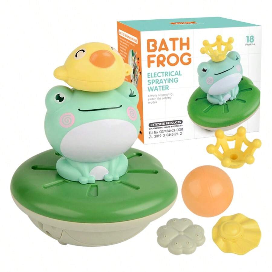 4 Modes Baby Bath Toy | No-Mildew Sprinkler Toy For 18M+ Toddlers | Fun Pool & Beach Water Play Set | Shower Bathtub Gift For Boys Girls