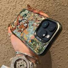 Funda para teléfono con estampado de tigre, elegante y de diseño, compatible con phone 16, 15, 14, 13, 12, 11, XP y Plus. Accesorios personalizados y duraderos para usuarios con estilo. Ideal para regalar a amigos, familiares o para ti mismo. - Multicolor - Ver 4