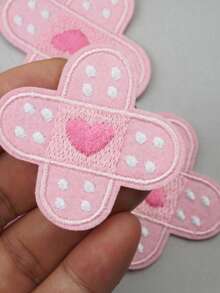 2pcs/5pcs/10pcs Patch Bordir Silang Bentuk Hati, Cocok untuk Anak Perempuan, Tas Ransel, Hoodie, dan Aksesoris Pakaian Lainnya - MultiWarna - View 8