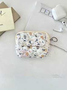 1 chiếc ví đựng thẻ gập hình hoạt hình đa năng, ví đựng tiền xu, ví mini dành cho nữ để đựng tiền xu, tai nghe, chìa khóa và các vật dụng nhỏ khác, tiện lợi khi mang theo ngoài trời, ví mini cho nữ, ví đựng tiền xu mùa thu. - Nhiều màu - Xem 21