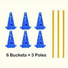 Dog Agility Cone Set, Available In 1/2/3/4/5 Packs, Adjustable Height Training Equipment, Dog Agility Obstacle Course Set, Outdoor Training & Games Essential, Great For Halloween, Thanksgiving, Christmas