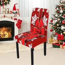 1/4/5/6/7/36 pezzi Set di coprisedia/copripoltrona con stampa di fiori e fiocchi di neve invernali, adatto per uso domestico, ristorante, hotel, scelta ideale per la decorazione moderna quotidiana. La tovaglia si adatta ai tavoli da pranzo quadrati, il coprisedia elastico è lavabile.