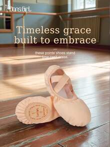 DonsGirl 1双女士专业芭蕾舞鞋 - 透气轻便帆布鞋，适合现代舞/古典舞和瑜伽 - 淺粉色 - 查看 10