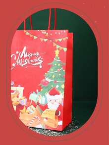 1 Stück/2 Stück Weihnachtsgeschenktüten, Weihnachtsabend Süßigkeiten Geschenktüten aus Kraftpapier, Weihnachtsdekoration, Weihnachtspyjamas, Weihnachtsgeschenke, Weihnachtsdekoration