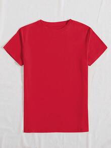 Customized Photo T-Shirt For Women, Casual & Personalized, Gift For Girlfriend/Wife, Valentine's Day Gift Summer Red - Red - View 3