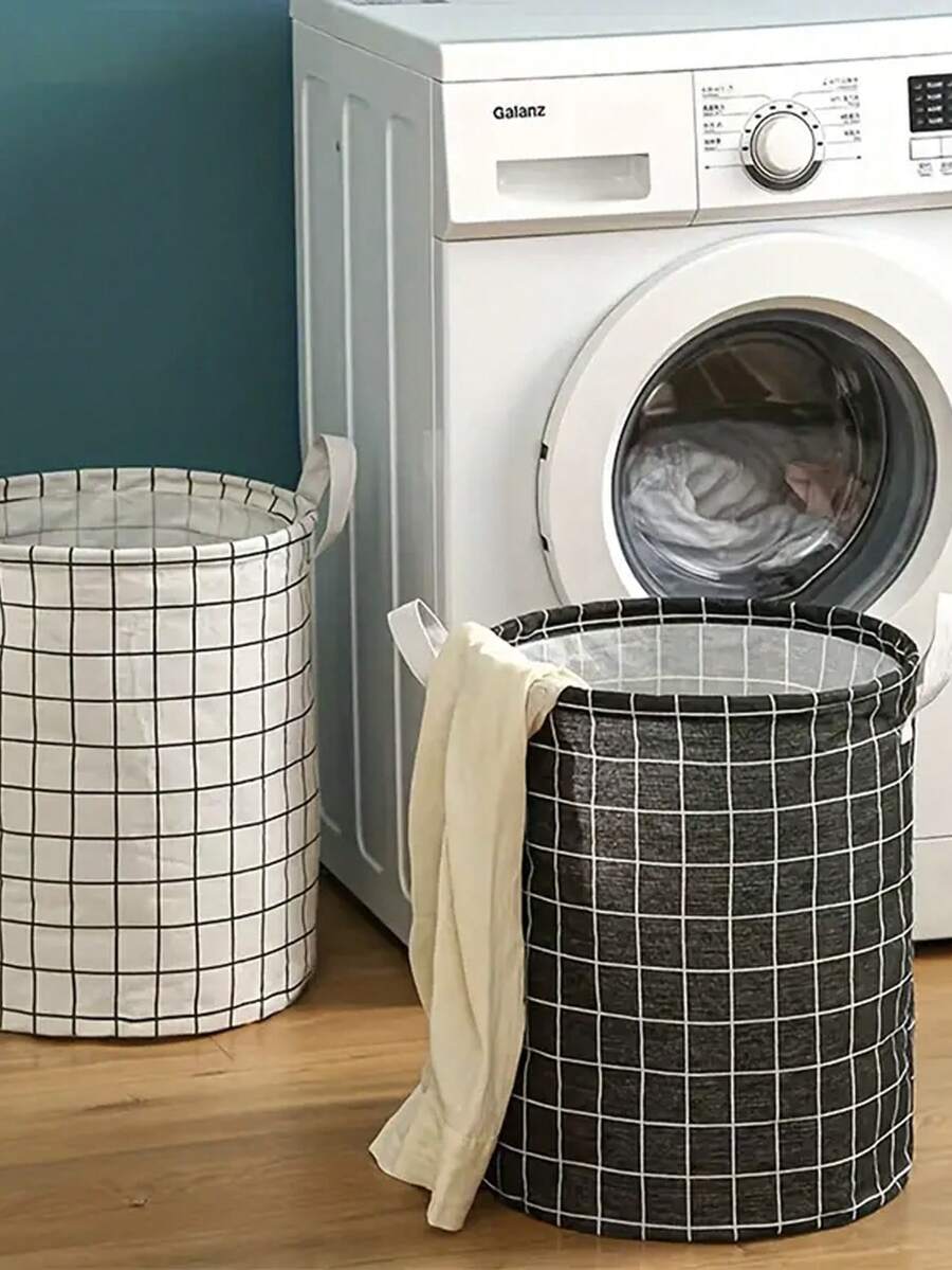 1 giỏ đựng đồ bằng vải, giỏ đựng đồ giặt, giỏ đựng quần áo bẩn, giỏ đựng đồ phân loại có thể gấp gọn, giỏ đựng đồ kẻ caro, xô đựng quần áo bẩn tròn, giỏ đựng đồ lặt vặt, giỏ đựng đồ, giỏ đựng đồ giặt - Nhiều màu - Xem 1