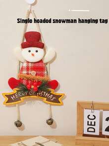 1 قطعة من ديكورات عيد الميلاد، تماثيل الثلج، كبار السن، الرنة، زينة معلقة على الباب، ديكورات للنافذة، ديكور للمشهد الداخلي، زينة معلقة، ديكور غرفة شتوي عيد الميلاد