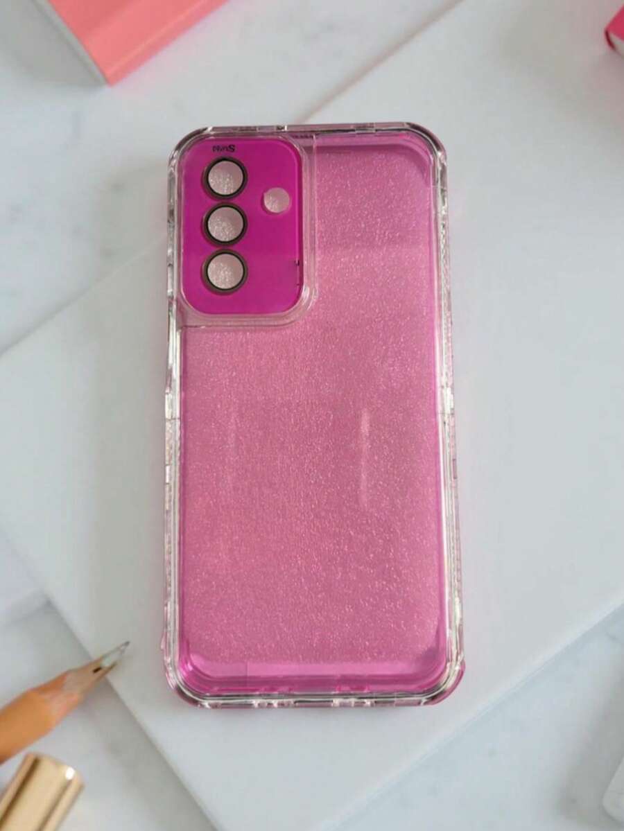 3-In-1 Case In Plain Colors - Pink - View 1