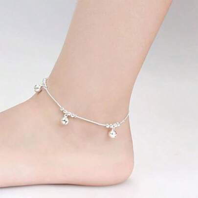1 Pc 925 Silver 8 Inches Ankle Chain In Retro Style, Perfect Gift For Women, Can Be Worn On Wrist Or Ankle, Suitable For All Seasons