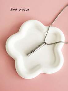 不锈钢缓解焦虑项链，用于缓解压力，冥想呼吸魅力项链，适用于电子烟或戒烟疗法，是送给男士和女士的完美礼物，男女通用的派对配饰，不含填充物 - 彩色 - 查看 9